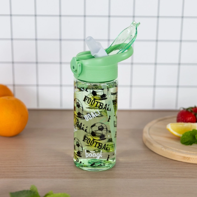 Sticlă Tritan cu pai pentru băut Fotbal 500 ml