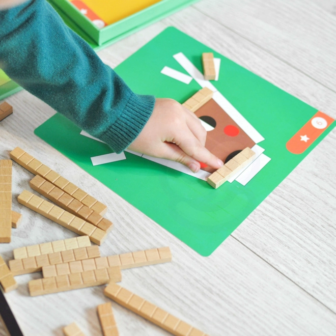 Joc de puzzle logic cu blocuri magnetice Tooky Toy