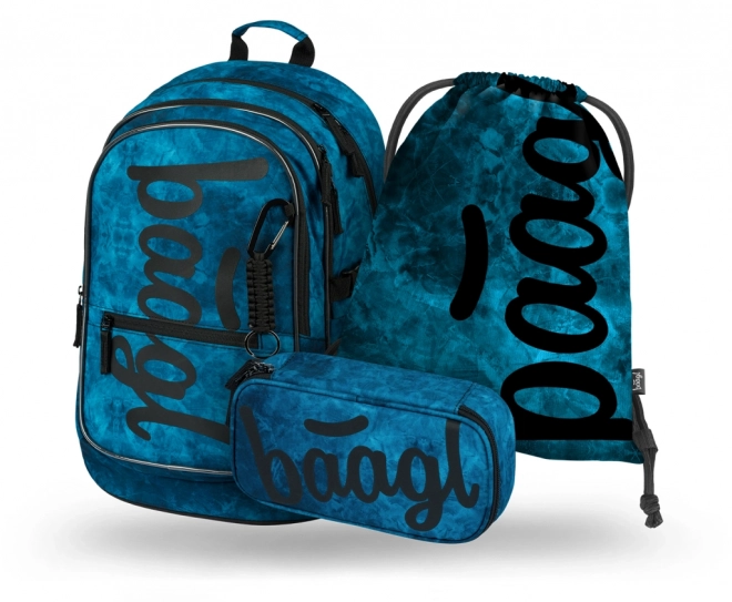 Set 3 în 1 Ocean BAAGL: Rucsac, Penar, Sac de sport