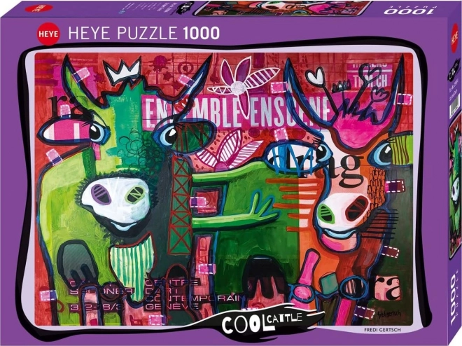 Puzzle vaci dungate 1000 piese