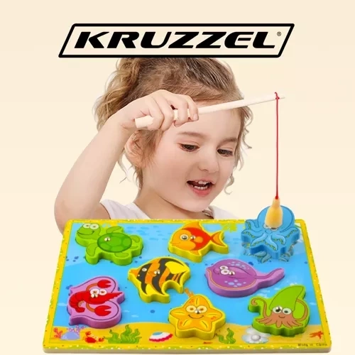 Puzzle Interactivă Pescuit Rybki