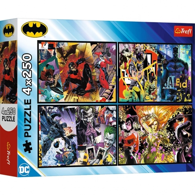 Puzzle Batman în acțiune 4x250 piese