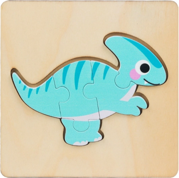 Puzzle din lemn Dinosauri 11 x 11 cm