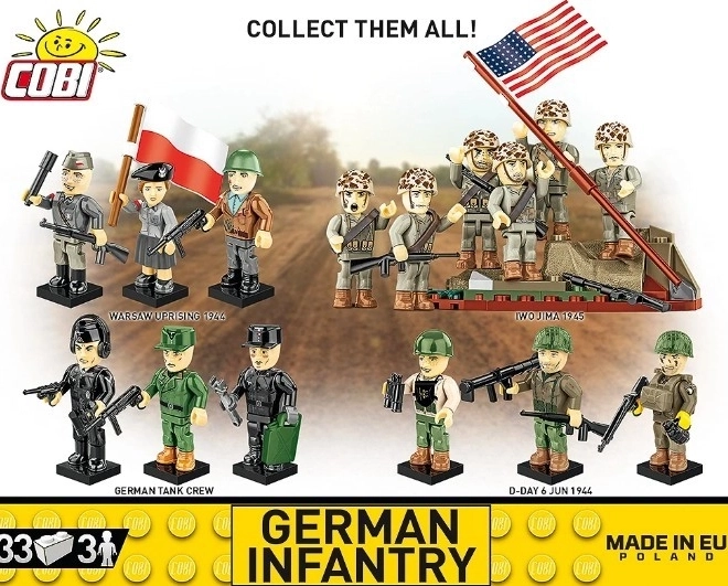 Set de construcție Infanterie Germană - Set de 3 figurine