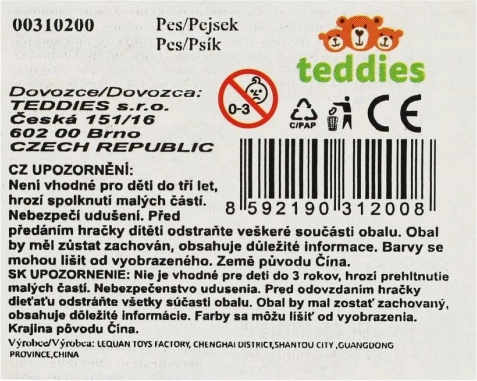 Cățeluș din plastic cu tracțiune