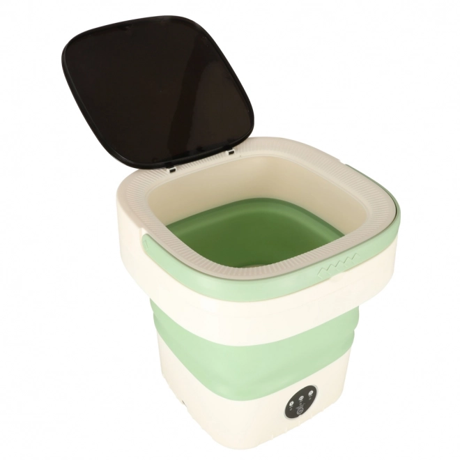 Mașină de spălat rufe pliabilă portabilă verde 12L