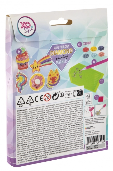 Set de magneți cu pietre de diamant