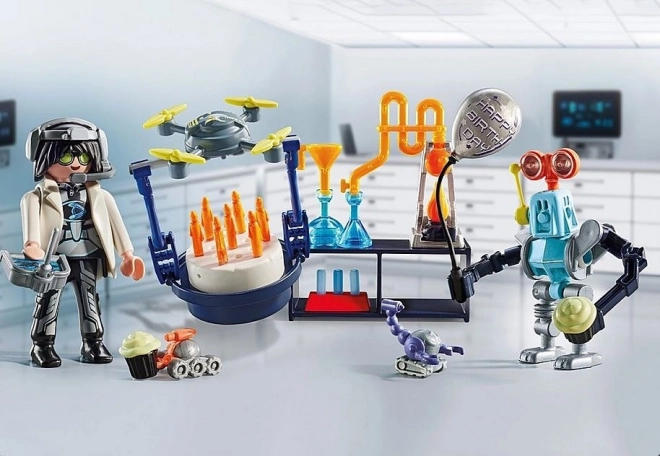 Set cadou cu oameni de știință și roboți Playmobil