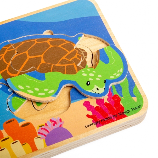 Puzzle Ciclu de viață al țestoasei Bigjigs Toys