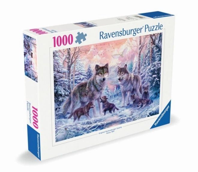 Puzzle Lupi Arctici 1000 piese