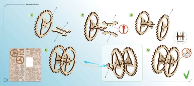 Puzzle 3D Traktor - UGEARS