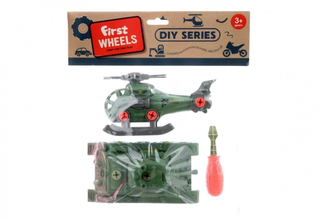 Set de asamblare tanc și elicopter pentru băieți