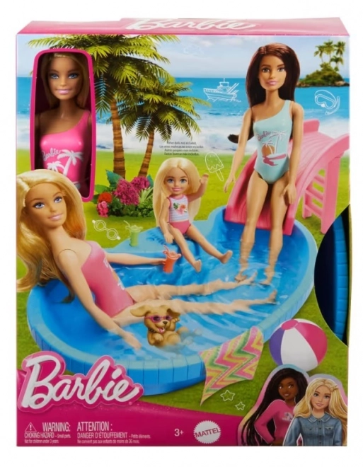 Păpușă Barbie cu piscină