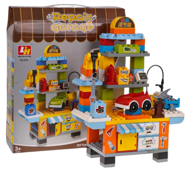 set de construcție atelier auto copii 110 piese