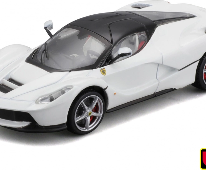 Mașină metalică Bburago Ferrari Signature Series LaFerrari Alb