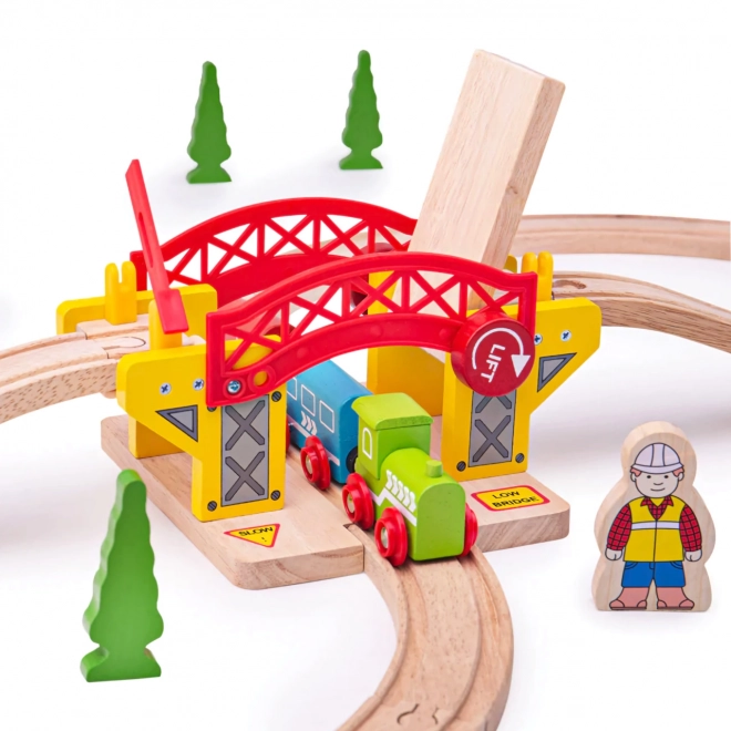 Podul ridicător pentru trenuri Bigjigs Rail