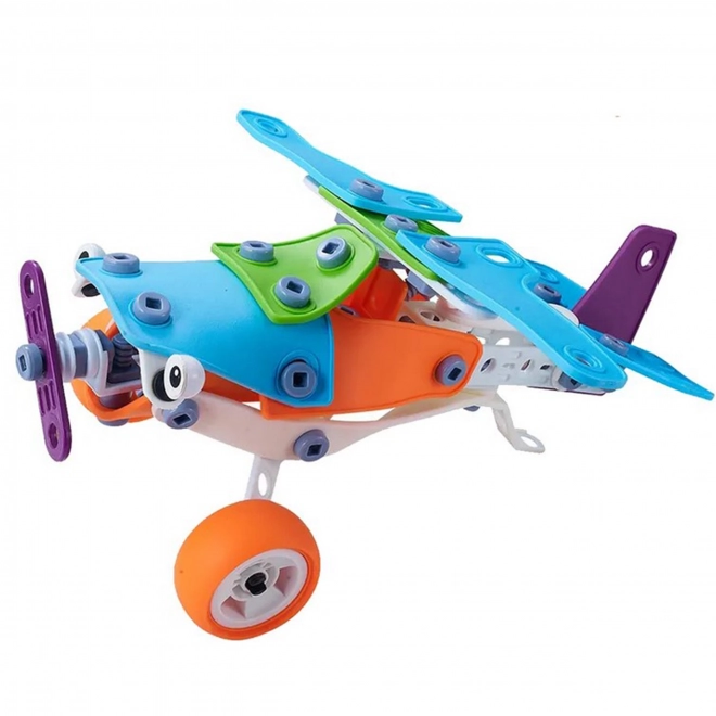 Set construcții vehicule 5 în 1 WOOPIE
