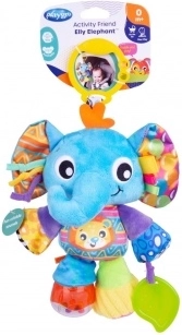 Playgro elefant suspendat Elly – jucărie senzorială din pluș cu jucărie de dentiție