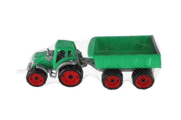 Tractor cu remorcă, plastic, 53 cm