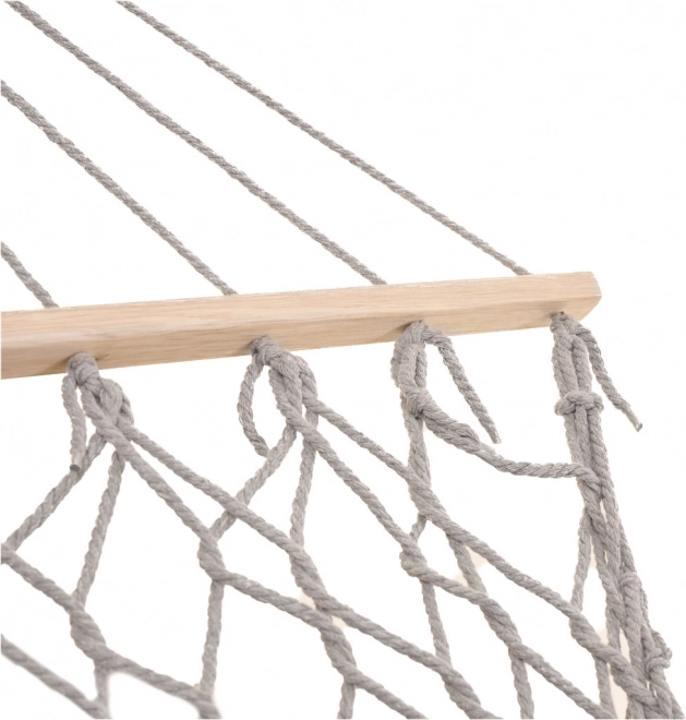 Hamac de grădină Boho cu franjuri gri 200 cm