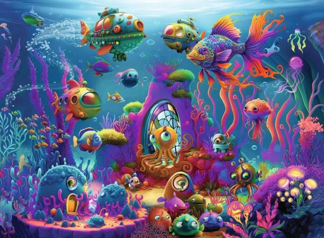 Puzzle extratereștri în ocean XXL 150 piese de la Ravensburger