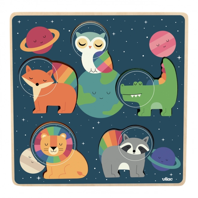 Puzzle de potrivire Astronauții Animale