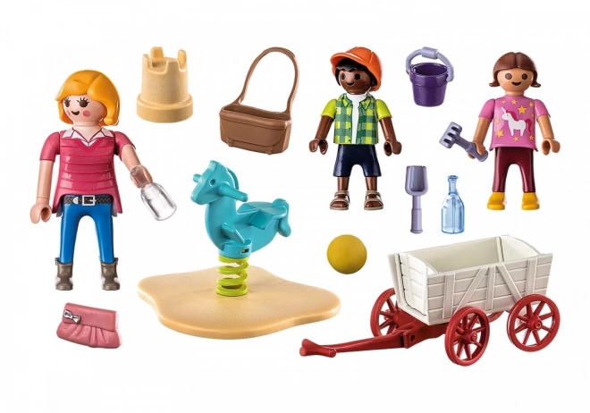 Set de joacă City Life cu cărucior Playmobil