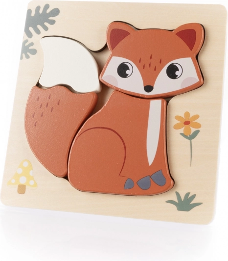Puzzle mici din lemn, Vulpe