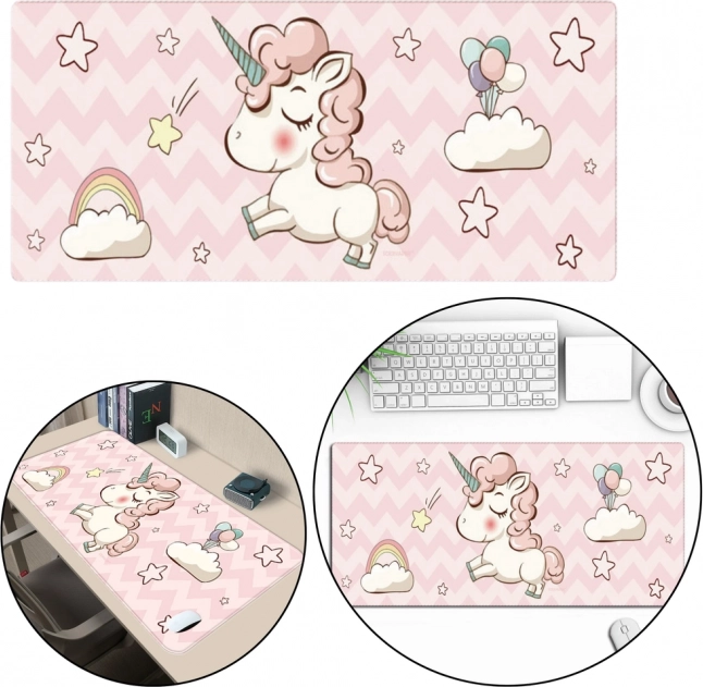 Tăblie de cauciuc pentru masă cu unicorn 80 x 30 cm