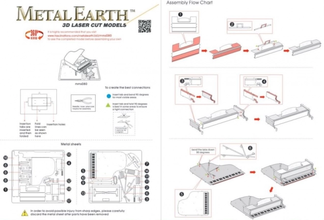 Puzzle 3D Metal Earth Pian