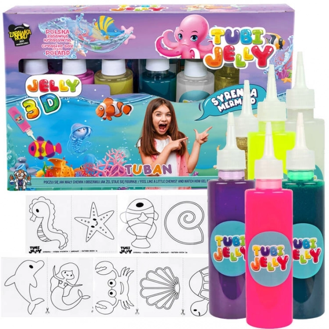 Set creativ Tubi Jelly 6 culori - Sirenă