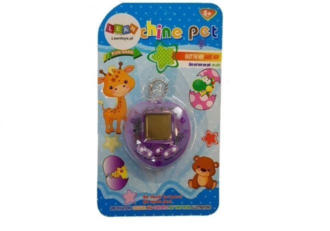 Tamagotchi electronica violet cu lanț scurt