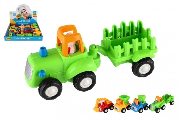 Set 12 mașini agricole și de construcții din plastic