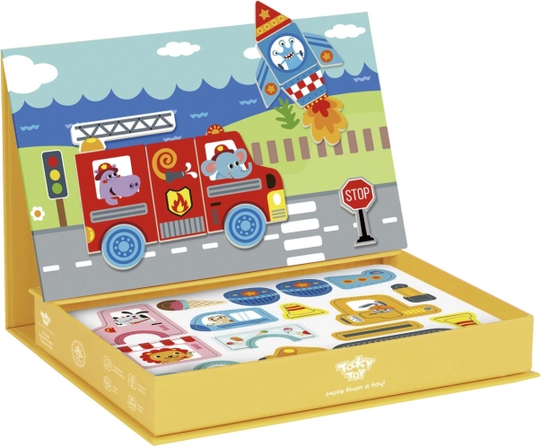Tooky Toy Dulap Montessori Magnetic cu 80 Piese