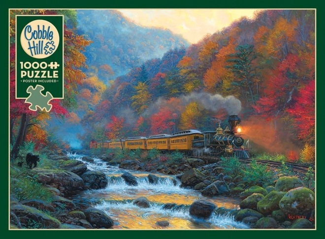 Puzzle Tren cu aburi 1000 piese Cobble Hill