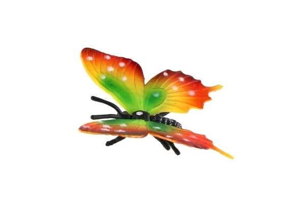 Fluture tropical Papilio colorat din plastic 6cm în pungă