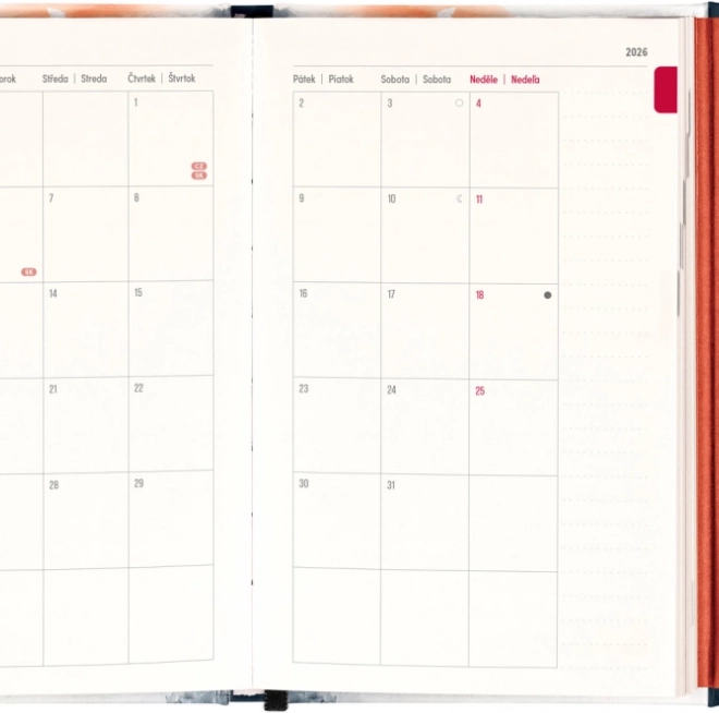 Agenda magnetică săptămânală 2026 Japonia 13x21 cm