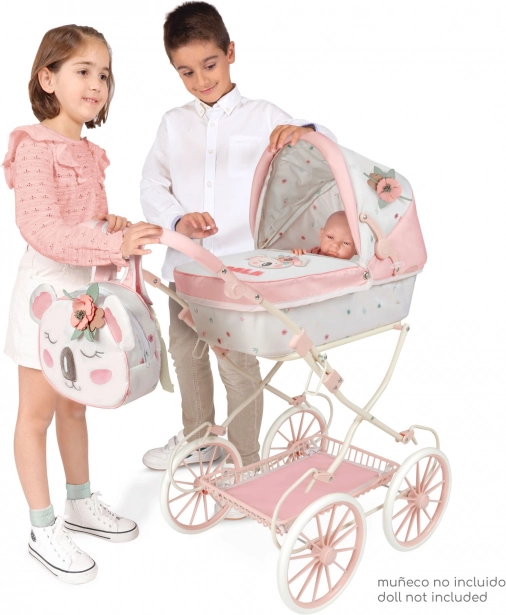 DeCuevas cărucior pliabil pentru păpuși cu rucsac Koala 81 cm