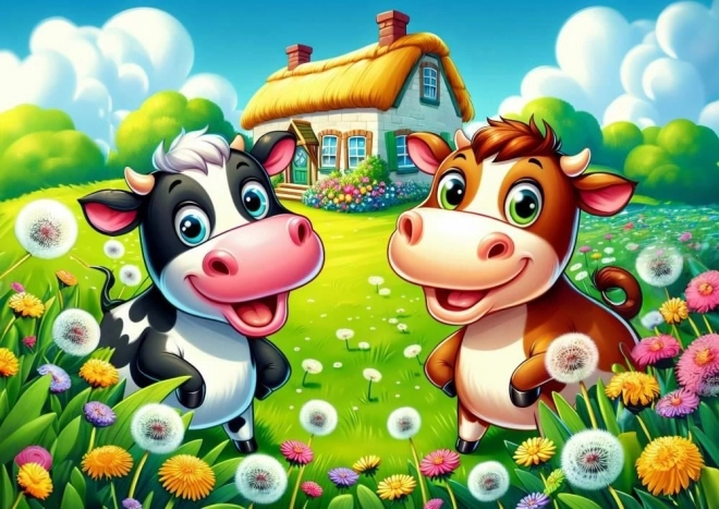 Puzzle Văcuțele Fericite 25 de piese