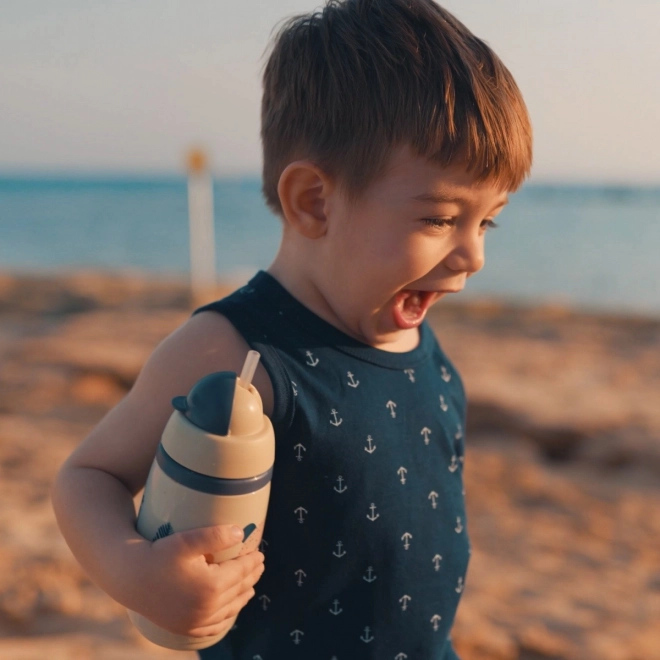 Cana izolantă Tommee Tippee cu pai 266 ml gri