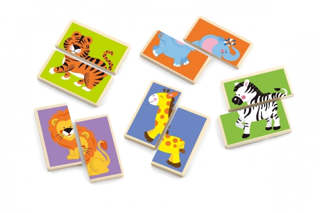 Puzzle din lemn cu animale
