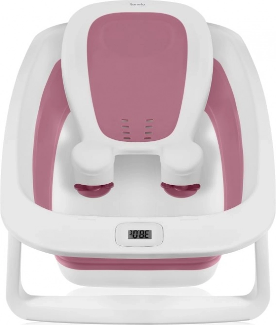 Lionelo Cadă pliabilă cu termometru și suport Pink Magnolia