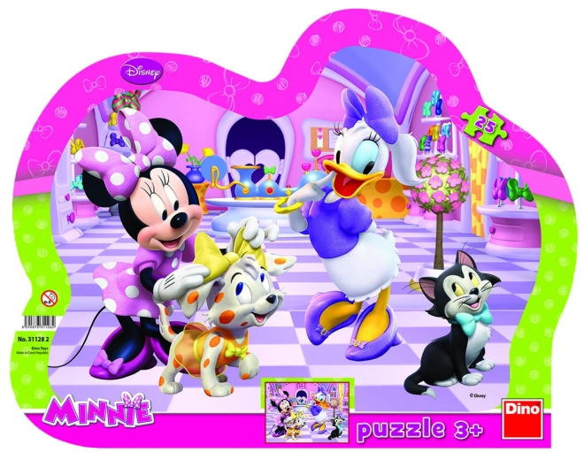 Puzzle cu Minnie și animăluțele 25 de piese