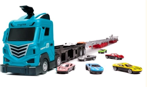Camion cu pistă auto de 210 cm 8 buc