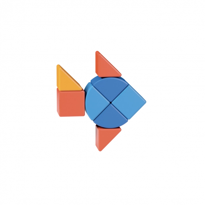 Setul Geomag Magicube cu 9 forme