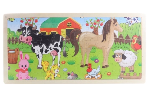 Puzzle de lemn cu animăluțe