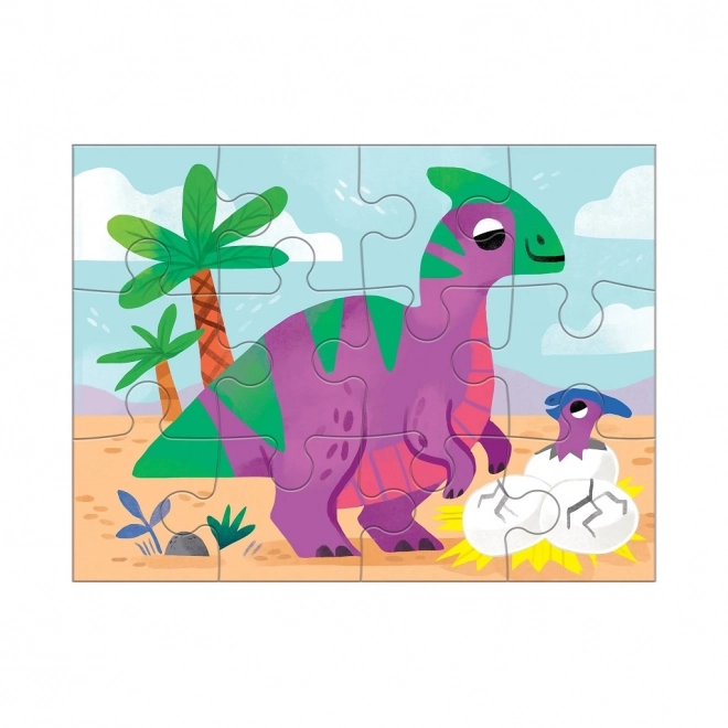 Puzzle dinozauri Mudpuppy set 4 în 1