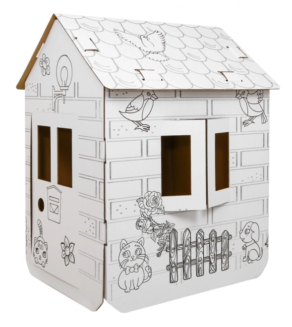 Casă XXL 3D pentru colorat copii – Cu căluți
