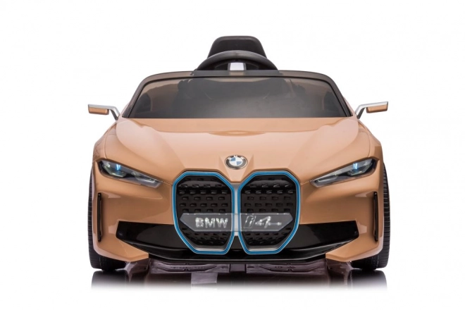 Mașină cu acumulator BMW I4 auriu 4x4