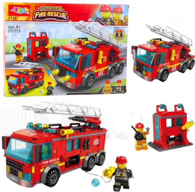 Set de construcție camion de pompieri cu scară telescopică – 275 piese